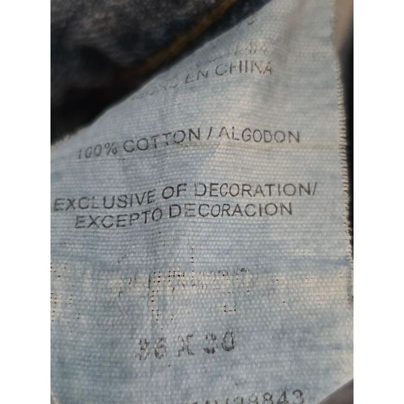 Men's Wrangler Relaxed Straight Jeans Blue 36x30 - Picture 10 of 10